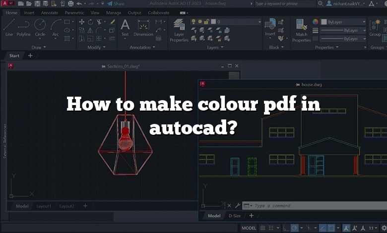 How to make colour pdf in autocad?
