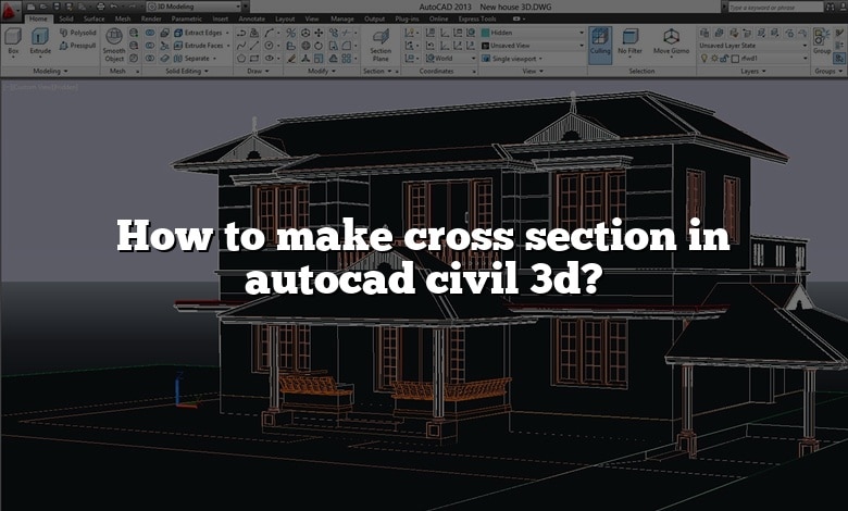How to make cross section in autocad civil 3d?