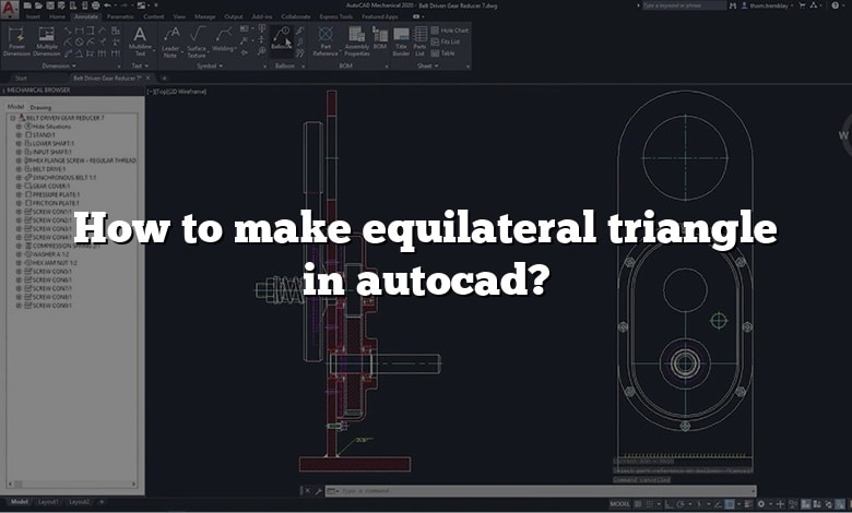 How to make equilateral triangle in autocad?