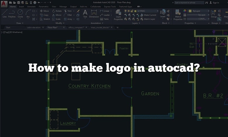 How to make logo in autocad?