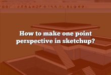 How to make one point perspective in sketchup?