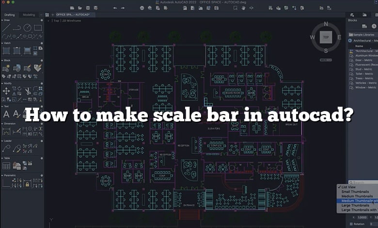 How to make scale bar in autocad?