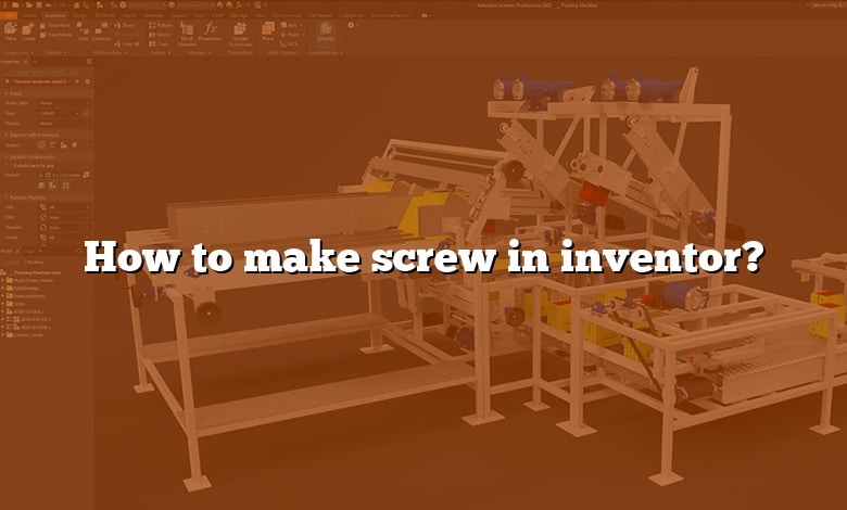 How to make screw in inventor?