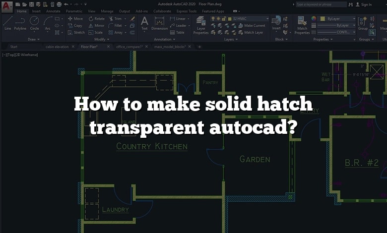 How to make solid hatch transparent autocad?