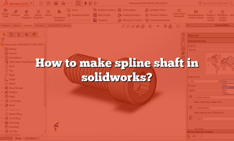 How to make spline shaft in solidworks?