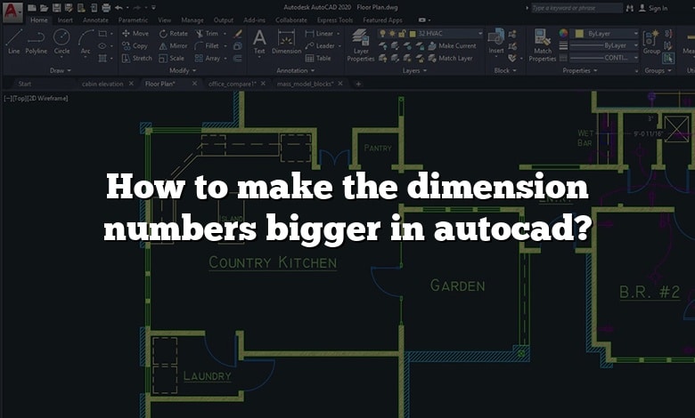 How to make the dimension numbers bigger in autocad?