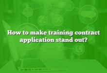How to make training contract application stand out?