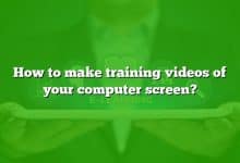 How to make training videos of your computer screen?