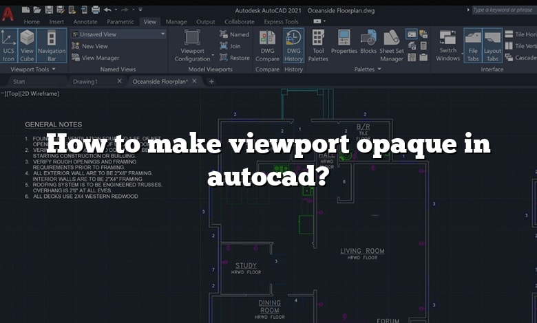 How to make viewport opaque in autocad?
