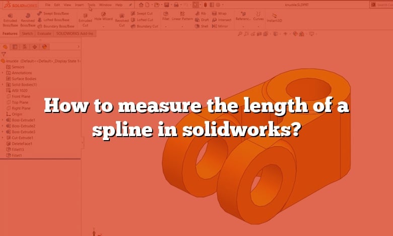 How to measure the length of a spline in solidworks?