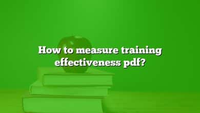How to measure training effectiveness pdf?