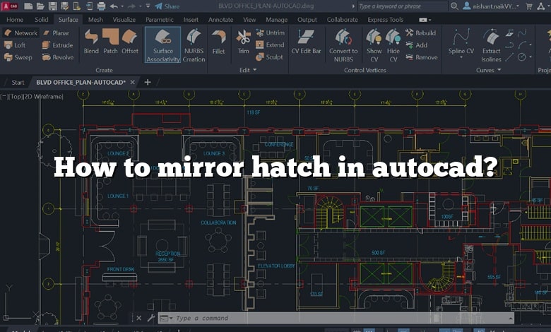 How to mirror hatch in autocad?