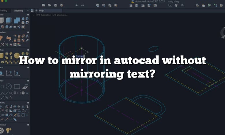 How to mirror in autocad without mirroring text?