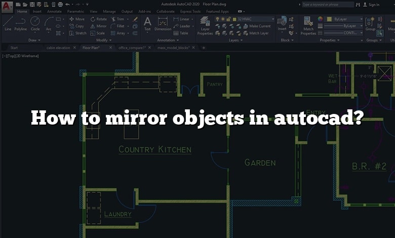 How to mirror objects in autocad?