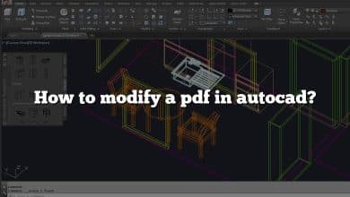 How to modify a pdf in autocad?