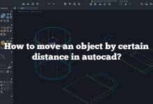 How to move an object by certain distance in autocad?