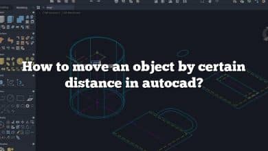 How to move an object by certain distance in autocad?