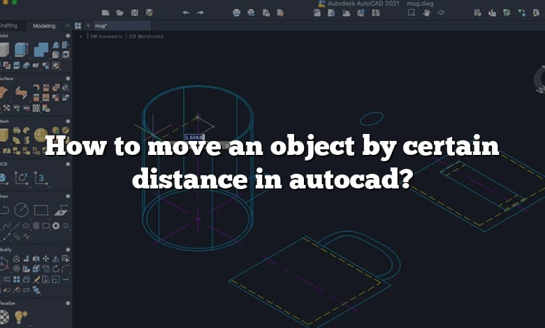 How to move an object by certain distance in autocad?