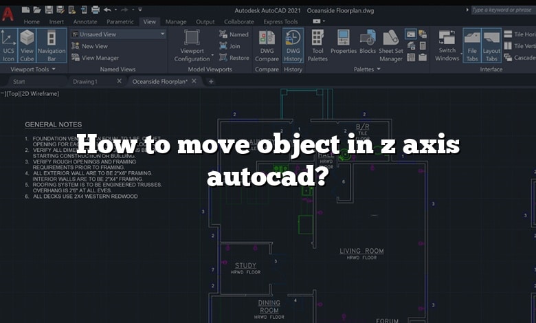How to move object in z axis autocad?