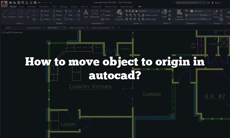 How to move object to origin in autocad?