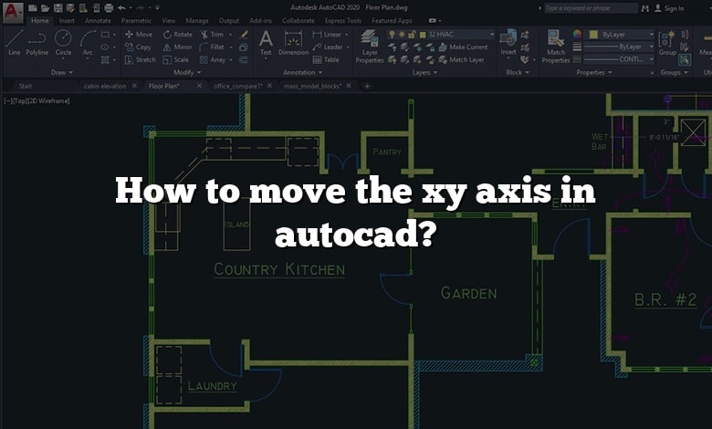 How to move the xy axis in autocad?