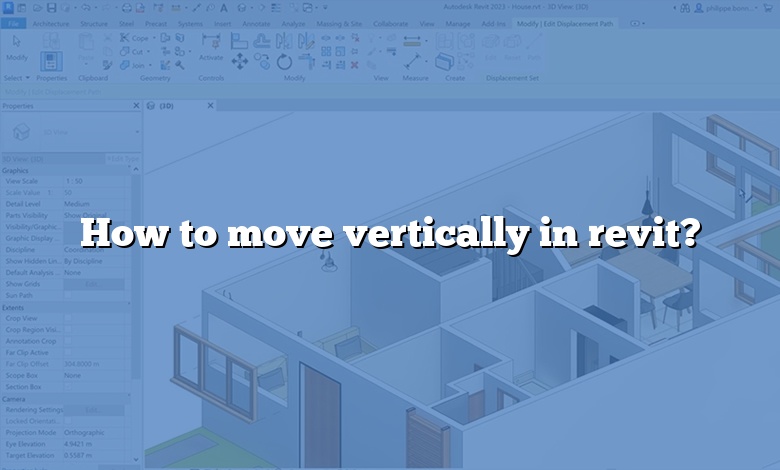 How to move vertically in revit?