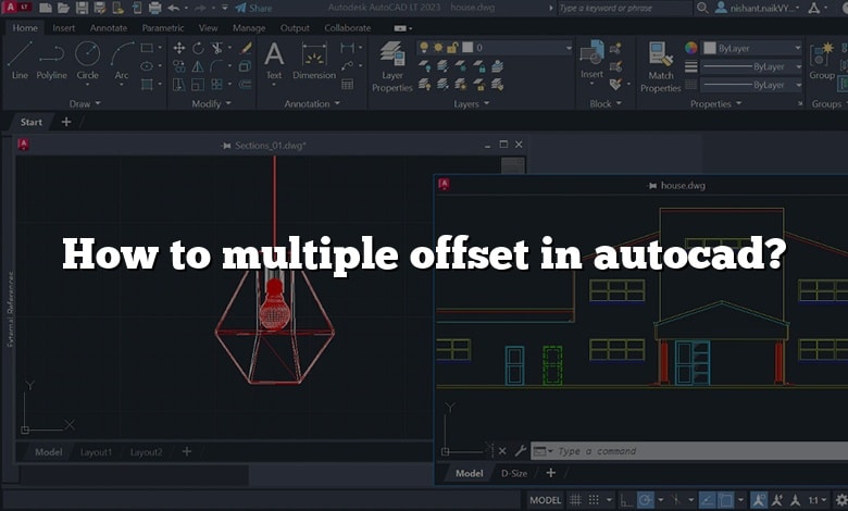 How to multiple offset in autocad?