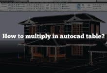 How to multiply in autocad table?