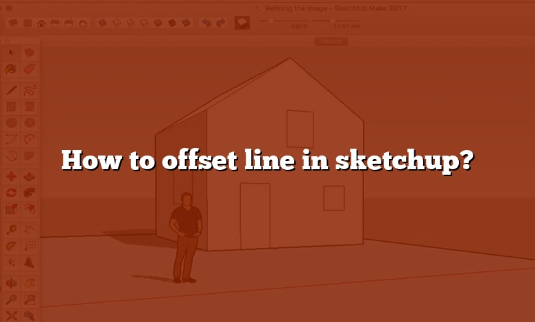 How to offset line in sketchup?