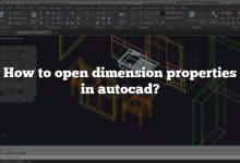 How to open dimension properties in autocad?