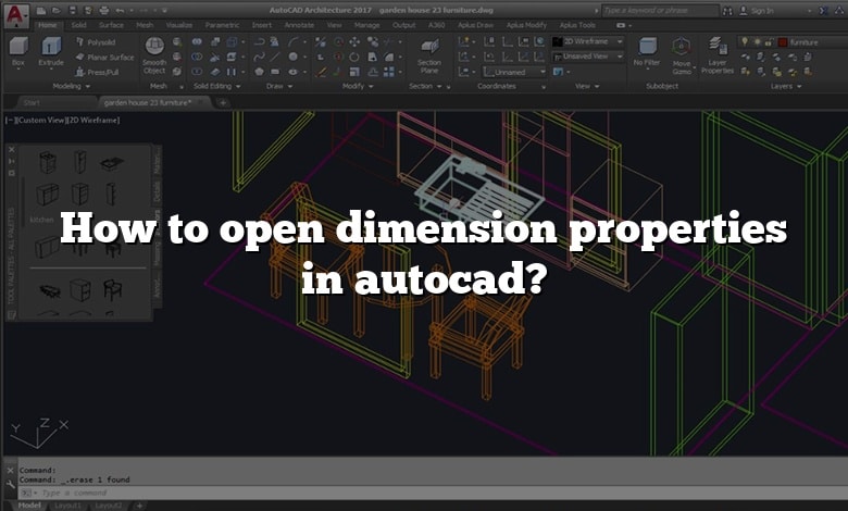 How to open dimension properties in autocad?