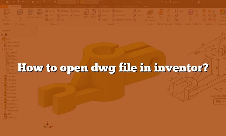 How to open dwg file in inventor?