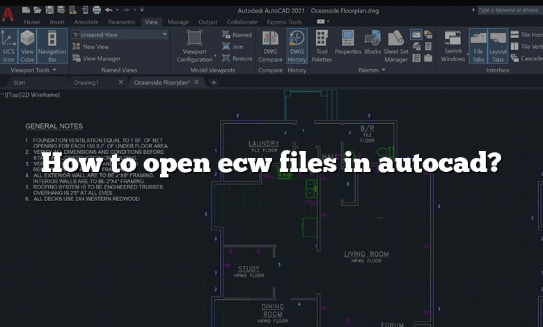 How to open ecw files in autocad?