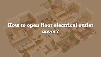 How to open floor electrical outlet cover?