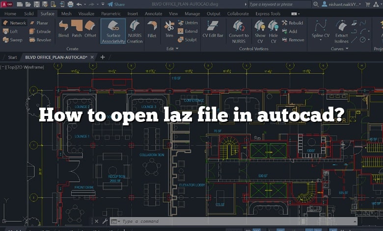 How to open laz file in autocad?