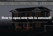 How to open new tab in autocad?