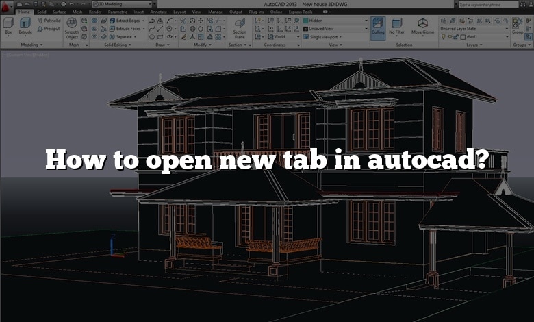 How to open new tab in autocad?