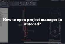 How to open project manager in autocad?