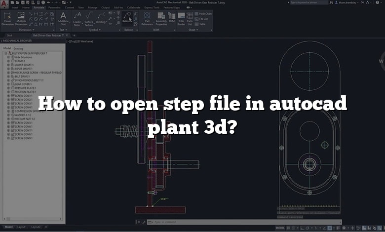 How to open step file in autocad plant 3d?