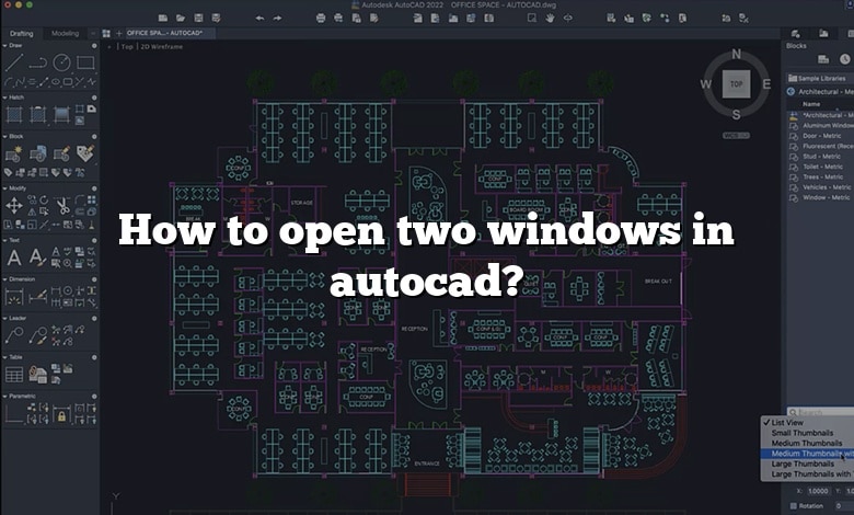 How to open two windows in autocad?
