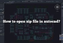 How to open zip file in autocad?