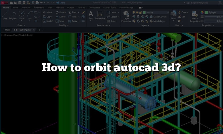 How to orbit autocad 3d?