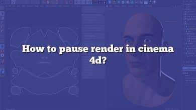 How to pause render in cinema 4d?
