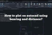 How to plot on autocad using bearing and distance?