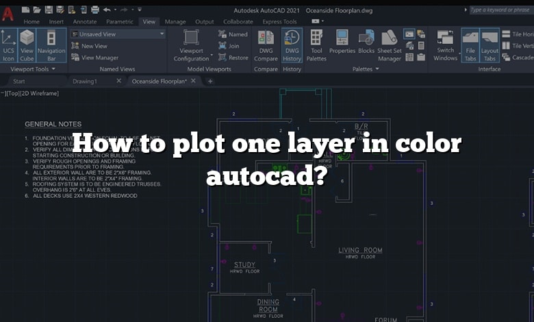 How to plot one layer in color autocad?