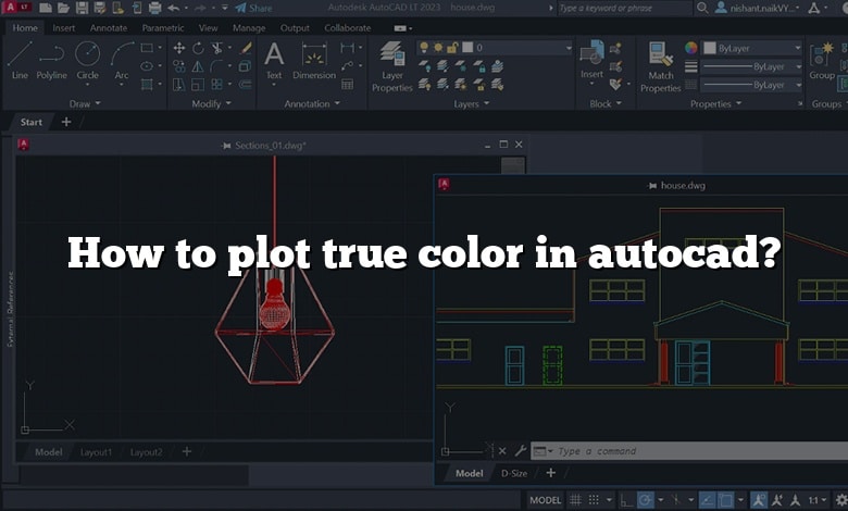 How to plot true color in autocad?