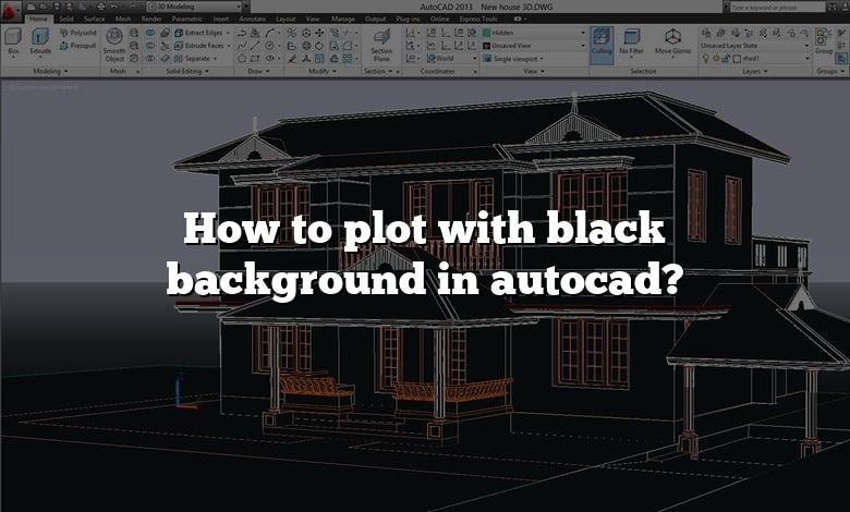 How to plot with black background in autocad?