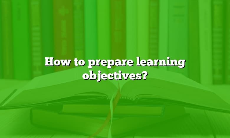 How to prepare learning objectives?
