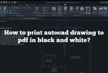How to print autocad drawing to pdf in black and white?