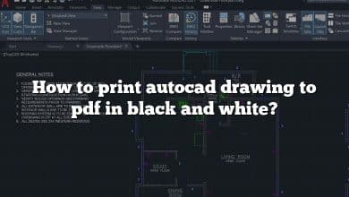 How to print autocad drawing to pdf in black and white?